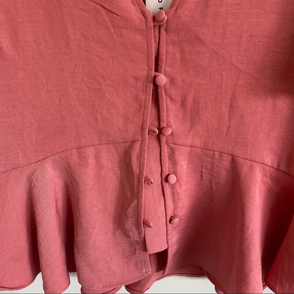 Topshop button down peplum top - Picture 3 of 3